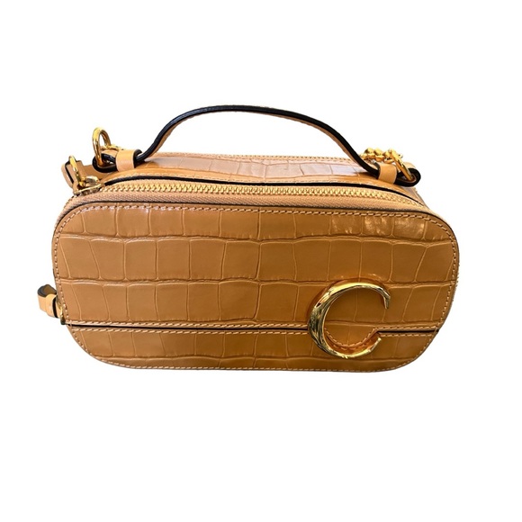 Chloe Calfskin Crocodile Embossed Mini C Bag - Picture 9 of 9